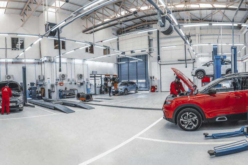 De werkplaats van Autohuis Noord.
