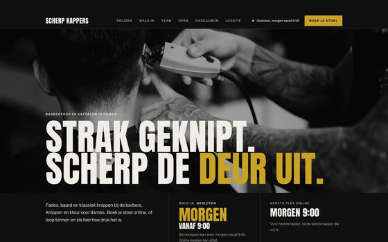 Voorbeeldsite barbershop