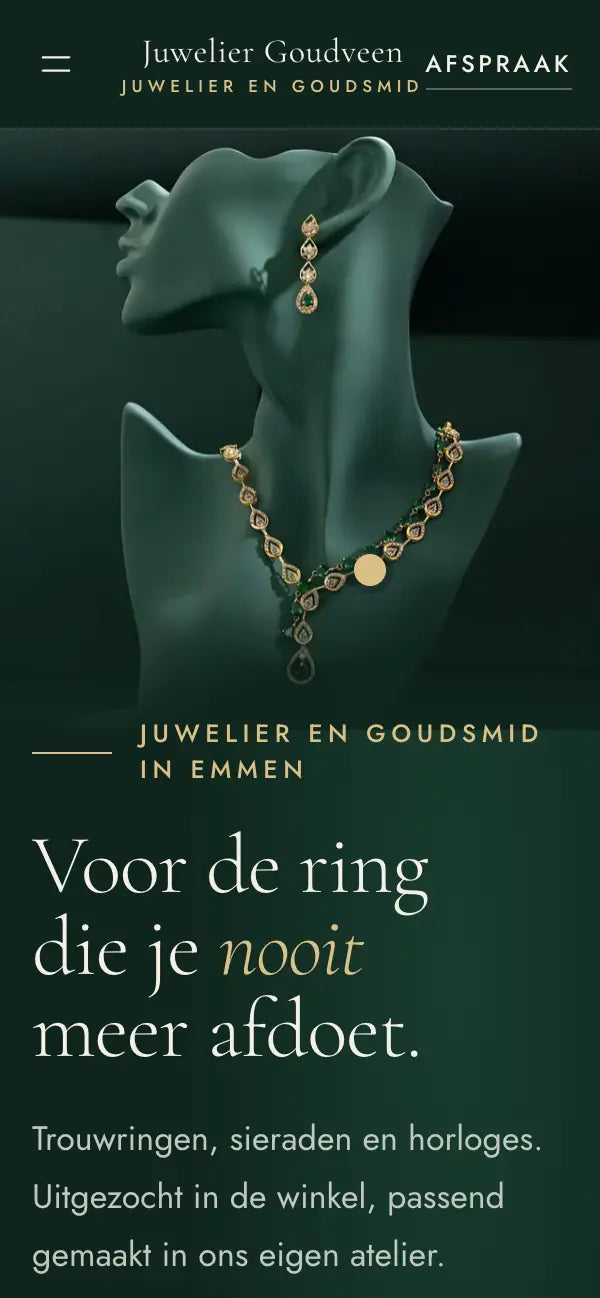 Juwelier Goudveen: voorbeeldsite juwelier